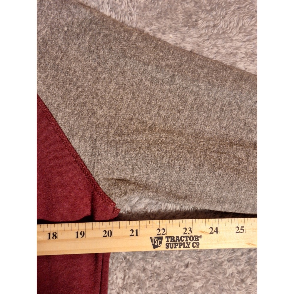 Campus Crew Washington Redskins NFL Hoodie Mens Large Burgundy Raglan Pullover - Picture 4 of 11